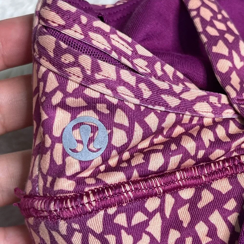 Lululemon Women's Purple Mosaic Peach Nouveau Limits Tank Top Size 6 - Picture 5 of 6